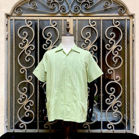 【2027年7月31日までにお届け】【受注生産】【半袖】【 ESG-01S-PIS 】【 S/S GUAYABERA 】【 REJILLADA 】【 PISTACHIO 】【ピスタチオ】