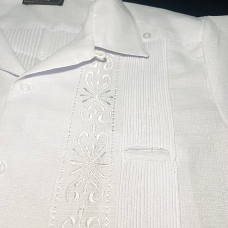 【予約】【半袖】【 ESG-01S-W】【 S/S GUAYABERA 】【 REJILLADA 】【 WHITE 】【 白】