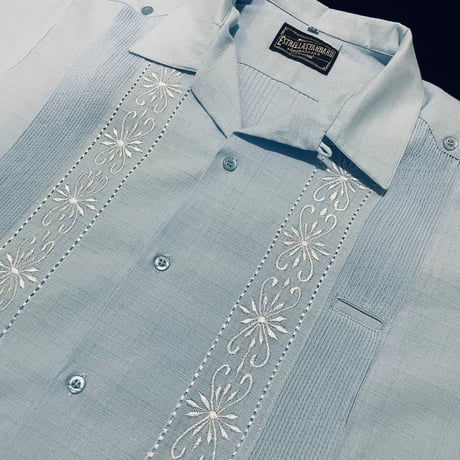 【予約商品】【半袖】【 ESG-01S-SAW 】【S/S REJILLADA】【SAX x WHITE】 【サックスブルーx 白】