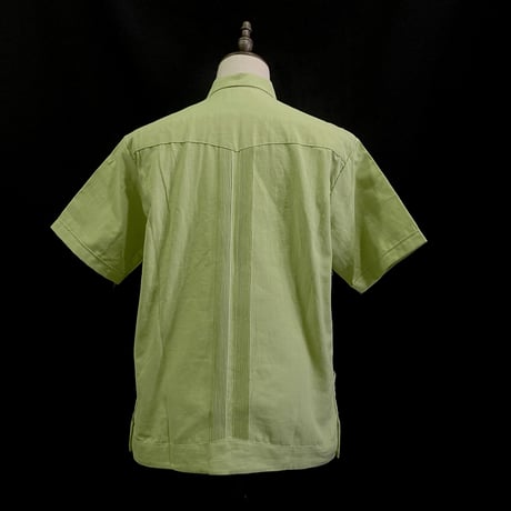 【予約】【半袖】【サイズ38(L)】【IMP-DLEO-01S-PIS-2】【GUAYABERAS DLEO】【 S/S REJILLADA】【PICTACHIO】