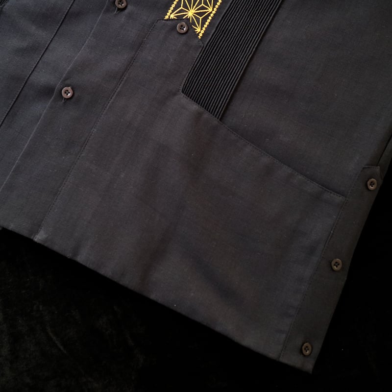 estrella standard 36 ブラック×ゴールド キューバシャツ 中古・古着通販】estrellastandard (エストレアスタンダード