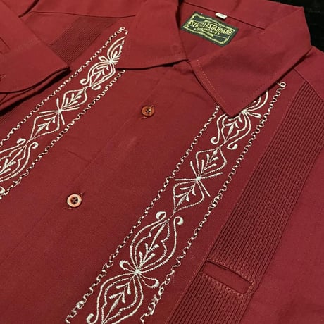 【2027年7月31日までにお届け】【受注生産】【長袖】【 ESG-01L-BUW 】【 REJILLADA 】【 BURGUNDY x WHITE 】【  臙脂(えんじ)色 x 白 】