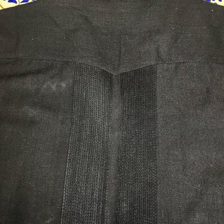 【2027年7月31日までにお届け】【受注生産】【長袖】【 ESGS-03L-B 】【 L/S GUAYABERA 】【 REJILLADA MOTA 】【 麻の葉柄 】【 BLACK 】【 黒 】