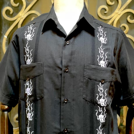 【2027年7月31日までにお届け】【受注生産】【半袖】【SHOTA CALAVERA】【 ESGS-07S-BW】【 S/S CUBANA 】【BLACK x WHITE】 【黒 x 白】