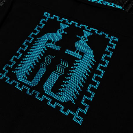 【予約商品】【長袖】【IMP-QTZ-LS-BBL】【GUATEMALA】【 L/S QUETZAL SHIRTS】【BLACKxBLUE】【黒x青】