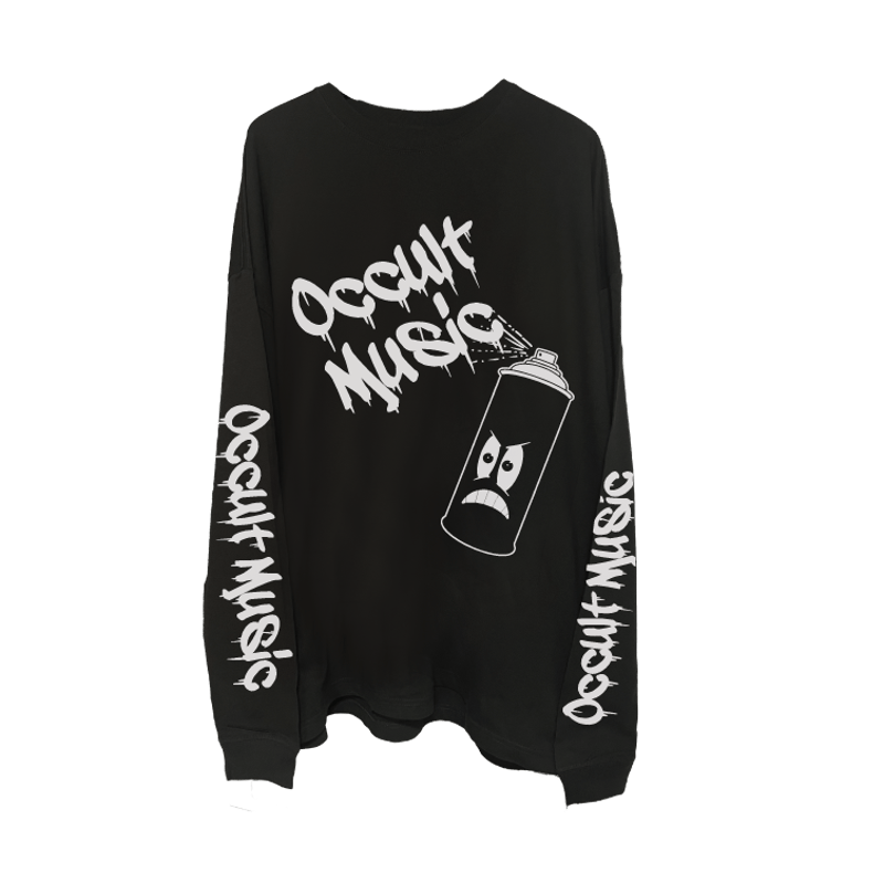 ヴィンテージ風BIGシルエットロングスリーブB（ブラック） | DEZERT STORE