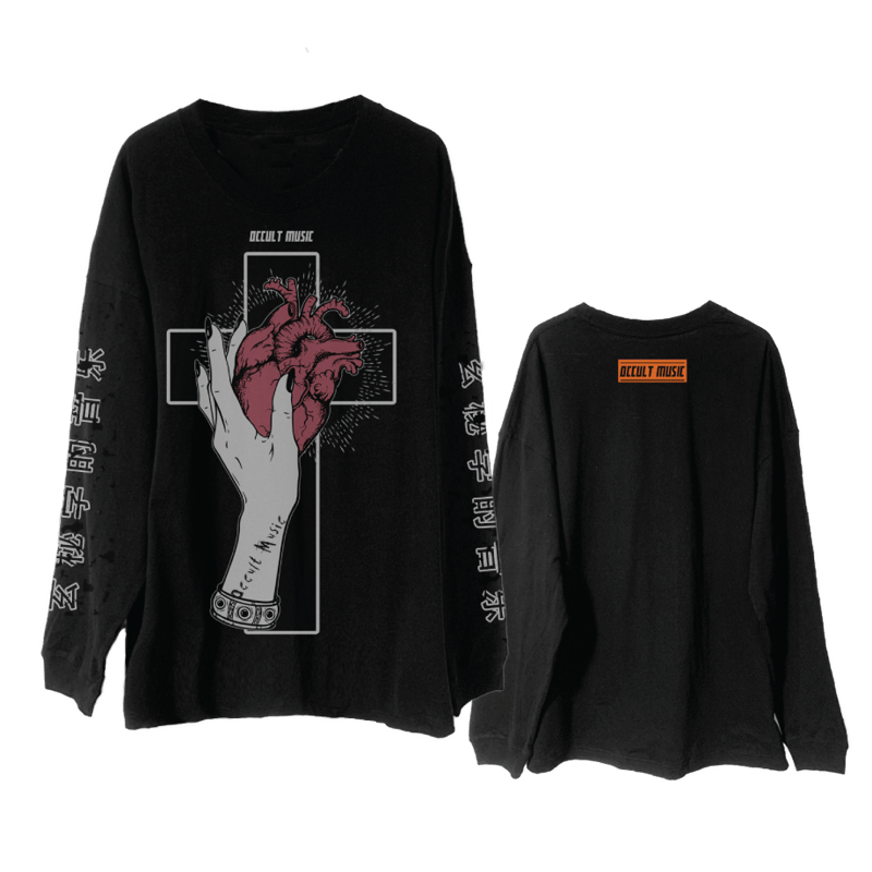 RHUDE ブラック ビンテージ加工ロンT UNIT（NIXON） tシャツ ピグメントプリント ロンT ピグメント
