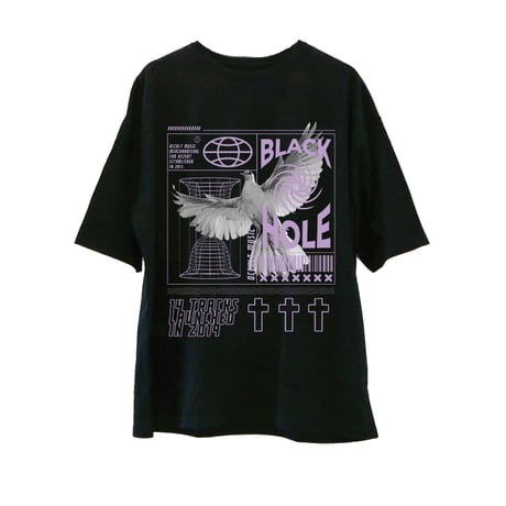 ”black hole”の補習編 　ヴィンテージ風BIGTシャツ
