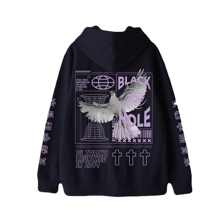 ”black hole”の補習編 　BIGシルエットプルインパーカー