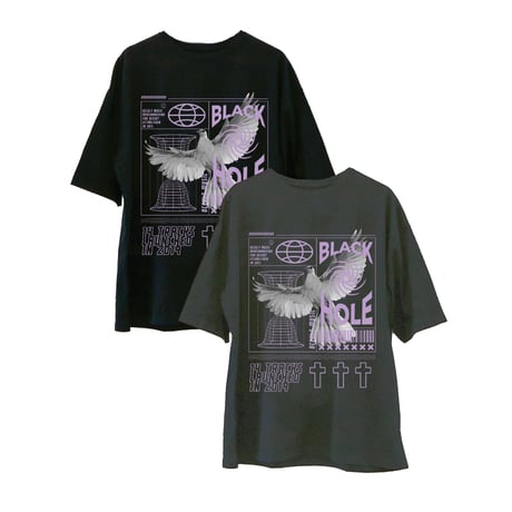 ”black hole”の補習編 　ヴィンテージ風BIGTシャツ