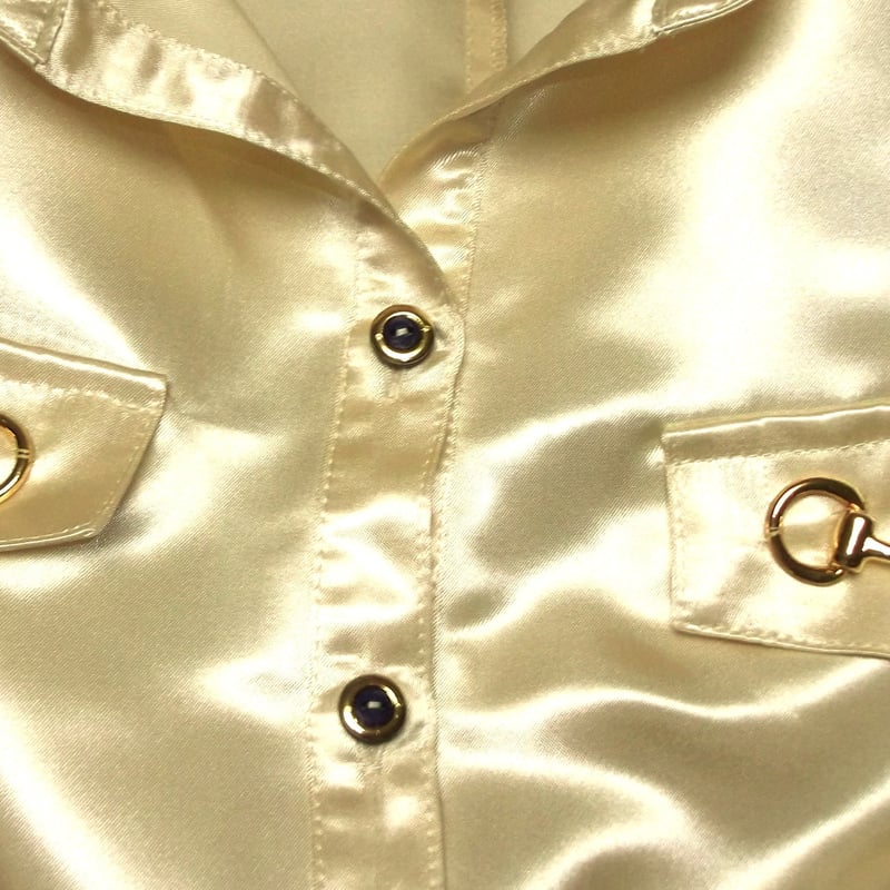 シャンパンゴールド・サテンブラウス | Maria Agazzi's Shop