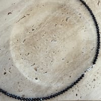 ブラックスピネル 3mm ショートネックレス