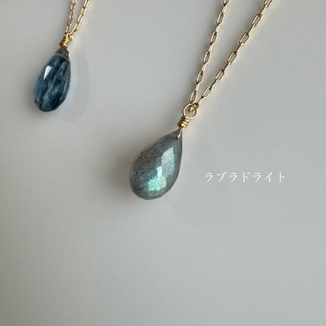 カイヤナイト,ラブラドライトネックレス