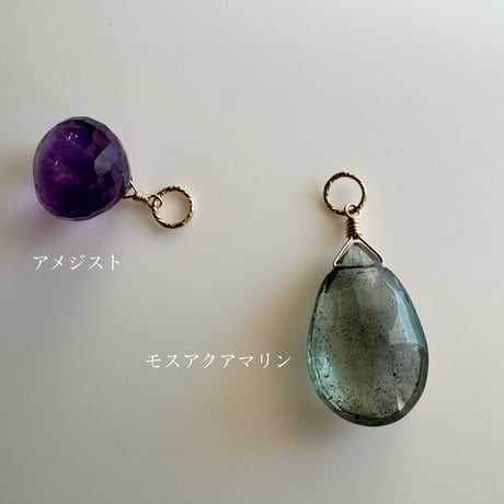 アメジスト・モスアクアマリンペンダントトップ