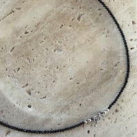 ブラックスピネル 2mm ショートネックレス