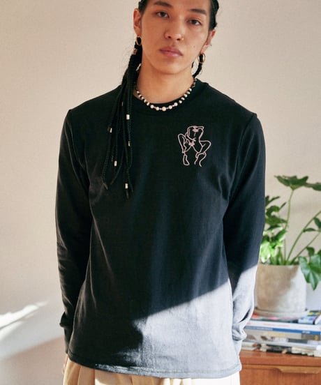 SEX L/S TEE ＜Pink x Black＞