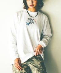 【AC】"KEEP THE GROW" L/S Tee White