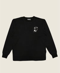 【AC】“Make happy” embroidery L/S Tee Black