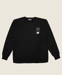 【AC】“Not friend” embroidery L/S Tee Black
