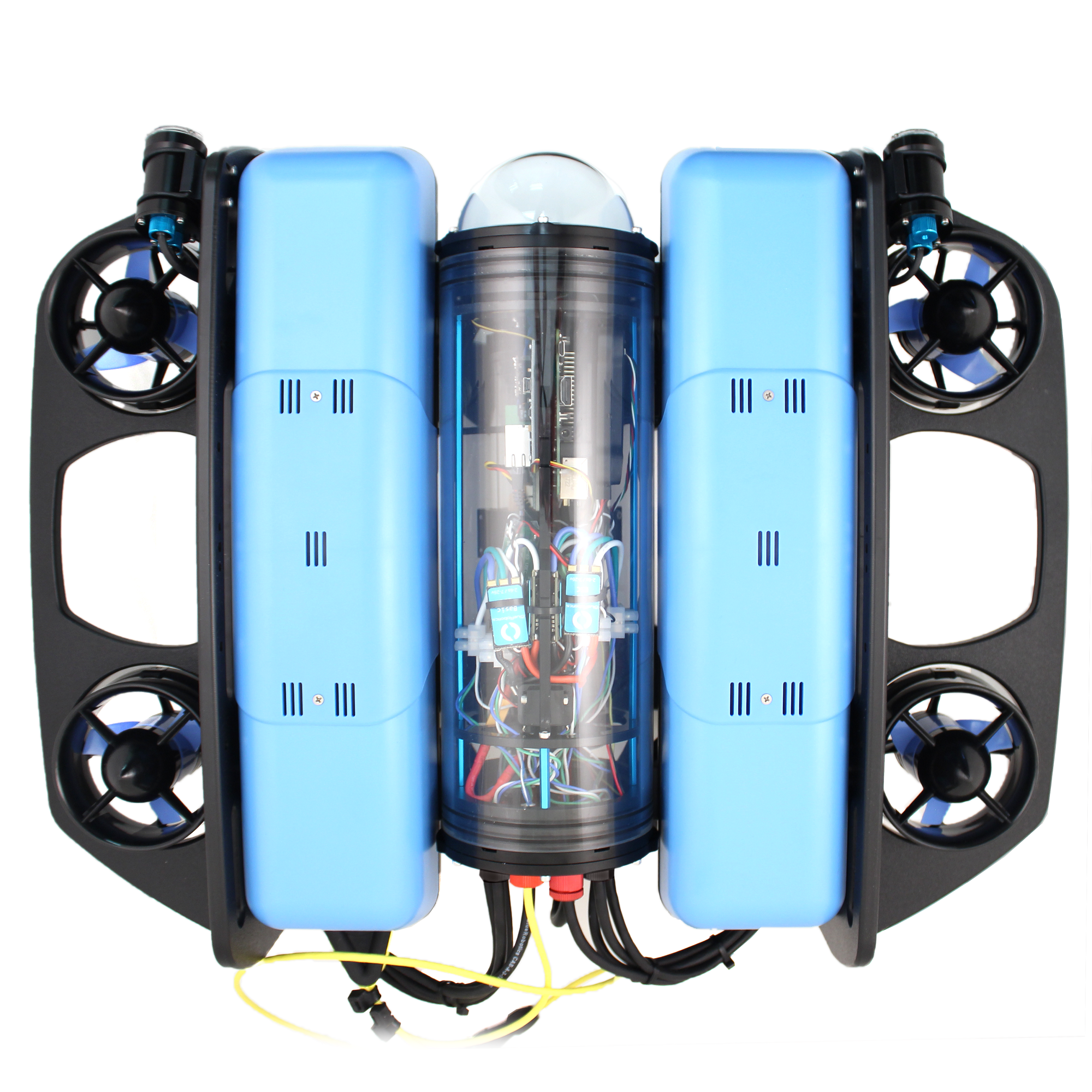 水中ドローン社】BlueROV2オクトパス スラスター8個・ライト4個・BMS