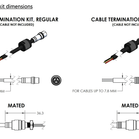Cobalt Series Cable Termination Kit(3-Pin Power)　ラージシェル用