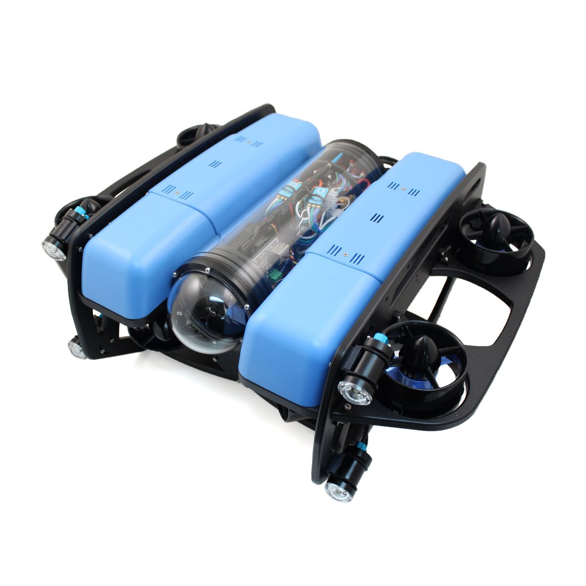 水中ドローン社】BlueROV2オクトパス スラスター8個・ライト4個