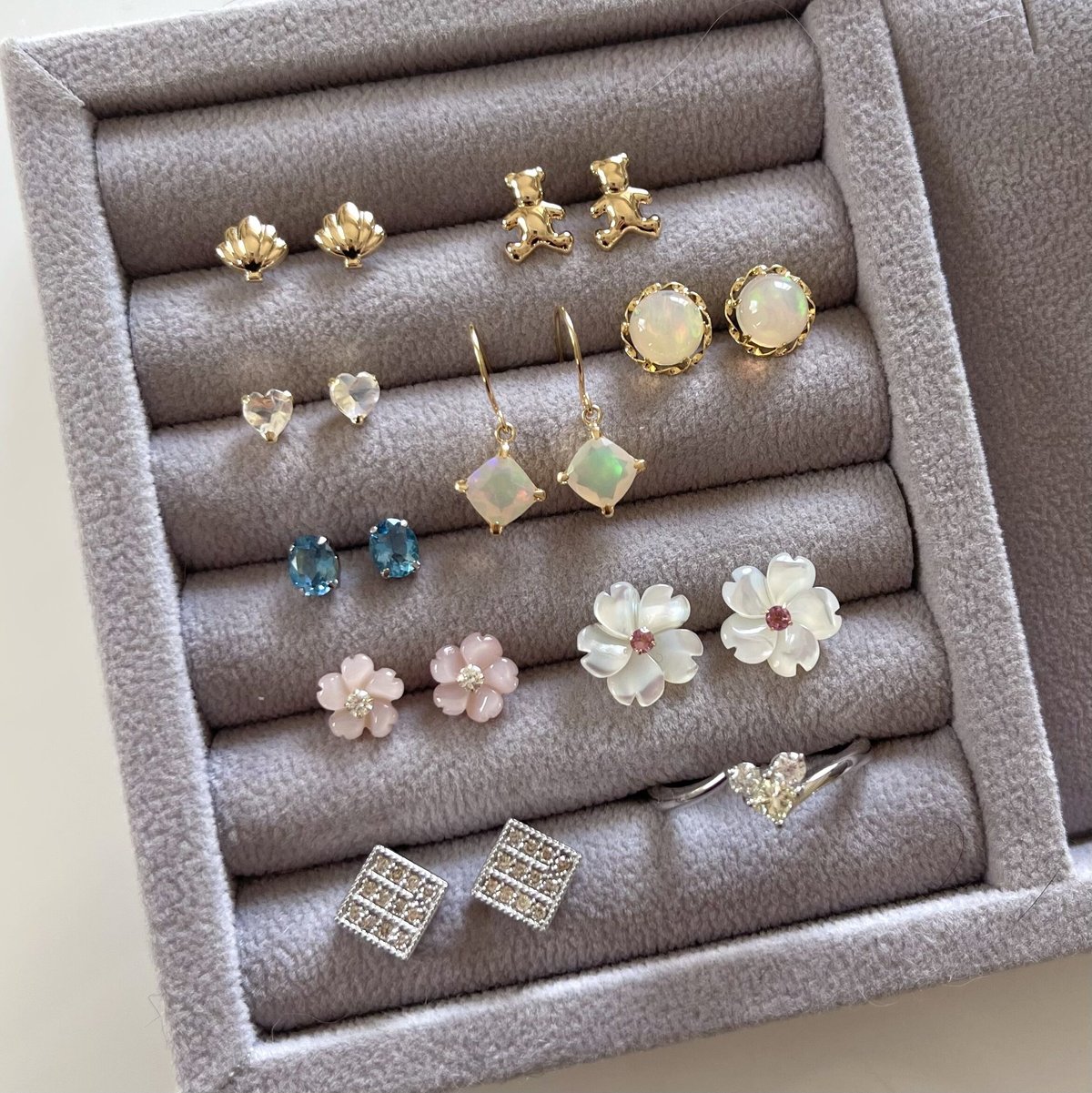 K18YG天然オパールシャンデリアピアス | Flora Kimiko Jewelry & S