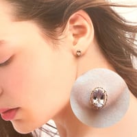 18金PGモルガナイトピアス1.4ct