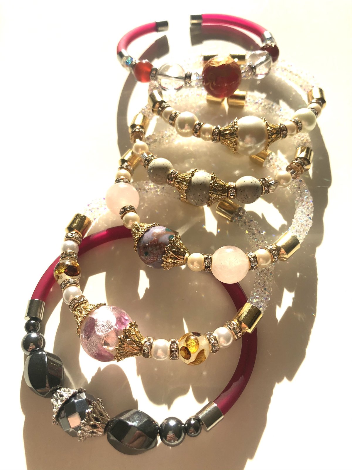 鳳凰メノウ】梵字/水晶ブレスレット | Flora Kimiko Jewelry & Stone