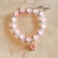 桜チャーム春ブレスレット