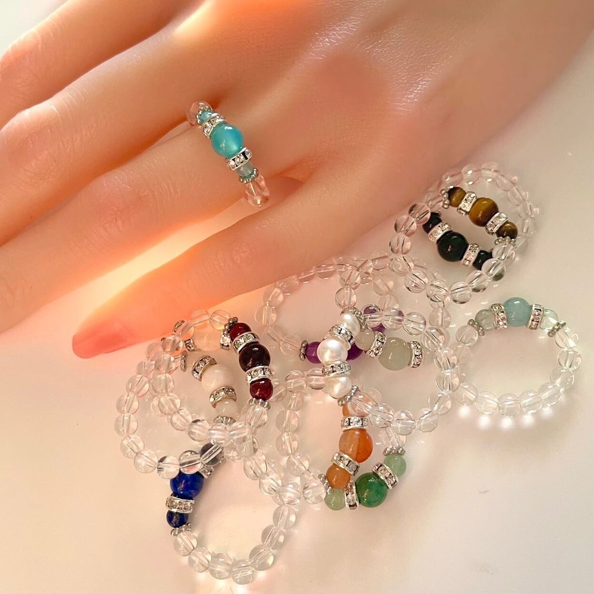 丸玉台座【ローズクォーツ】 | Flora Kimiko Jewelry & Stone