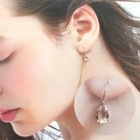 18金PGモルガナイトピアス