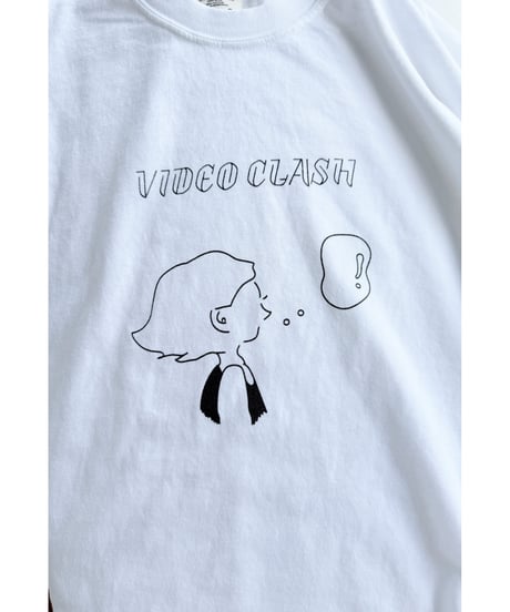 VIDEO CLASH ガーメントダイT L  ホワイト（プリント：前のみ）