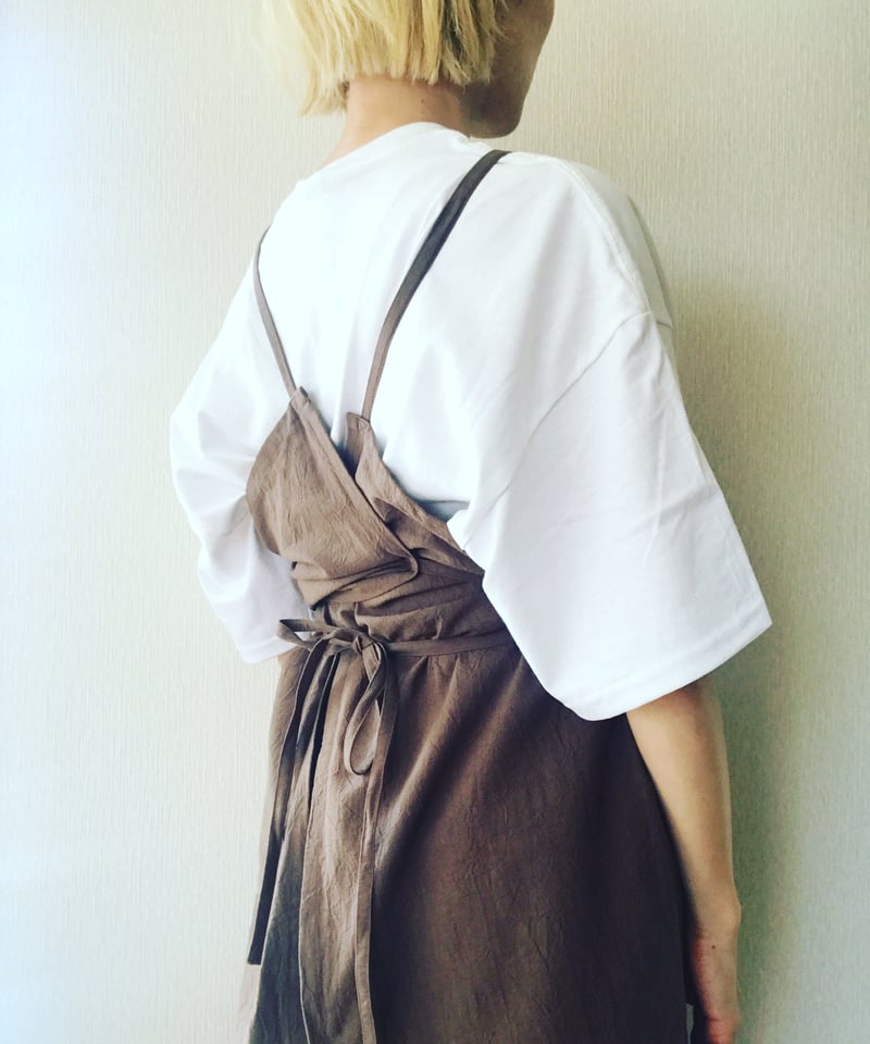 ◇2025年7月下旬納品◇エプロン ロング ( ブラウン/ スモーキー ◇2025年7月下旬納品◇エプロン ロング ( ブラウン/ スモーキー
