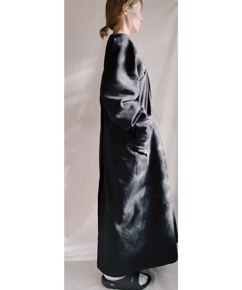 ◇2025年12月中旬納品◇エプロン ロング クロス ワイド（ホワイト