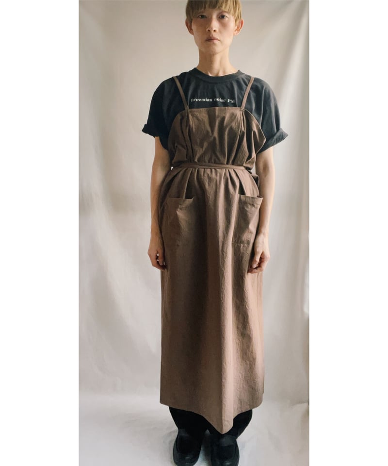 ◇2025年12月中旬納品◇エプロン ロング ( ブラウン/ スモーキーグレー