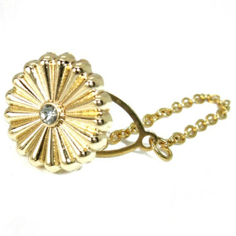 Ree＆Mee］菊紋 バッジ ラインストーン付き ネクタイピン タイピン