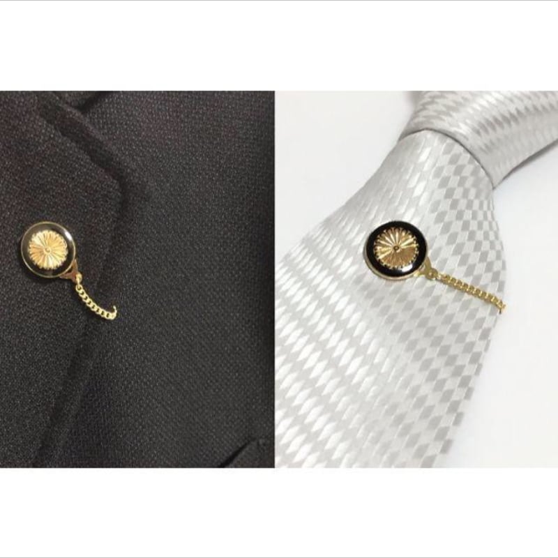 新品未使用 VAN-JAC-ネクタイピン、ラペルピン、カフス、ピンバッジ Ree&Mee) 菊紋 バッジ ピンバッジ ネクタイピン タイピン