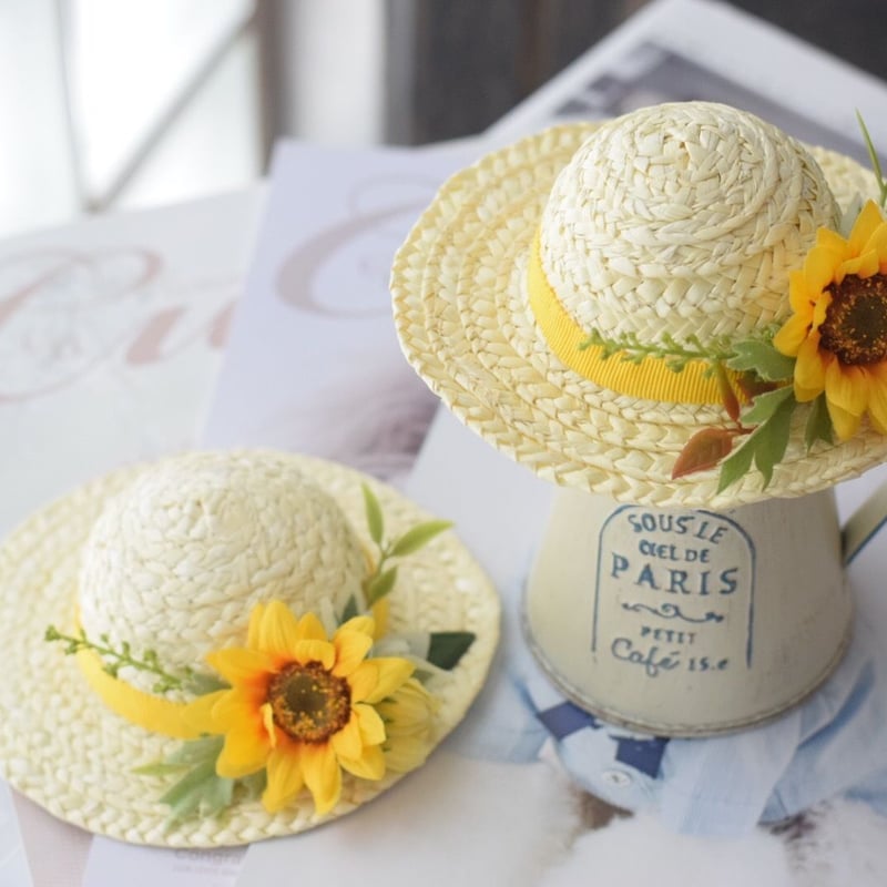 ひまわり麦わら帽子・ワンちゃん用 | m@rihana