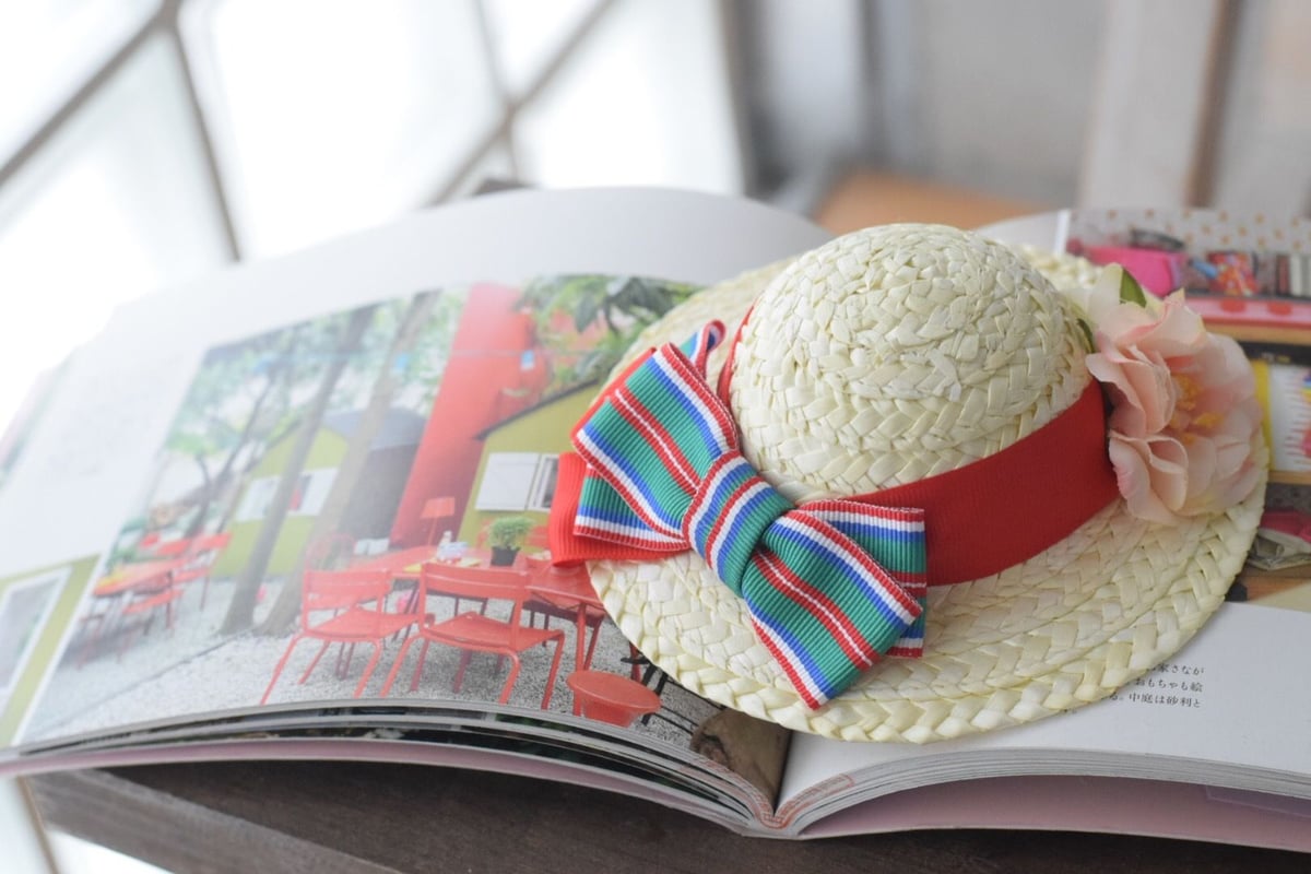 夏物最終値下げ⭐︎ミラショーン　リボン編み　リボン付きサーモンピンクバケットハット 限定】summer バカンスハット | m@rihana