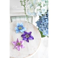 【再販】浴衣の花飾り・クレマチスバレッタ