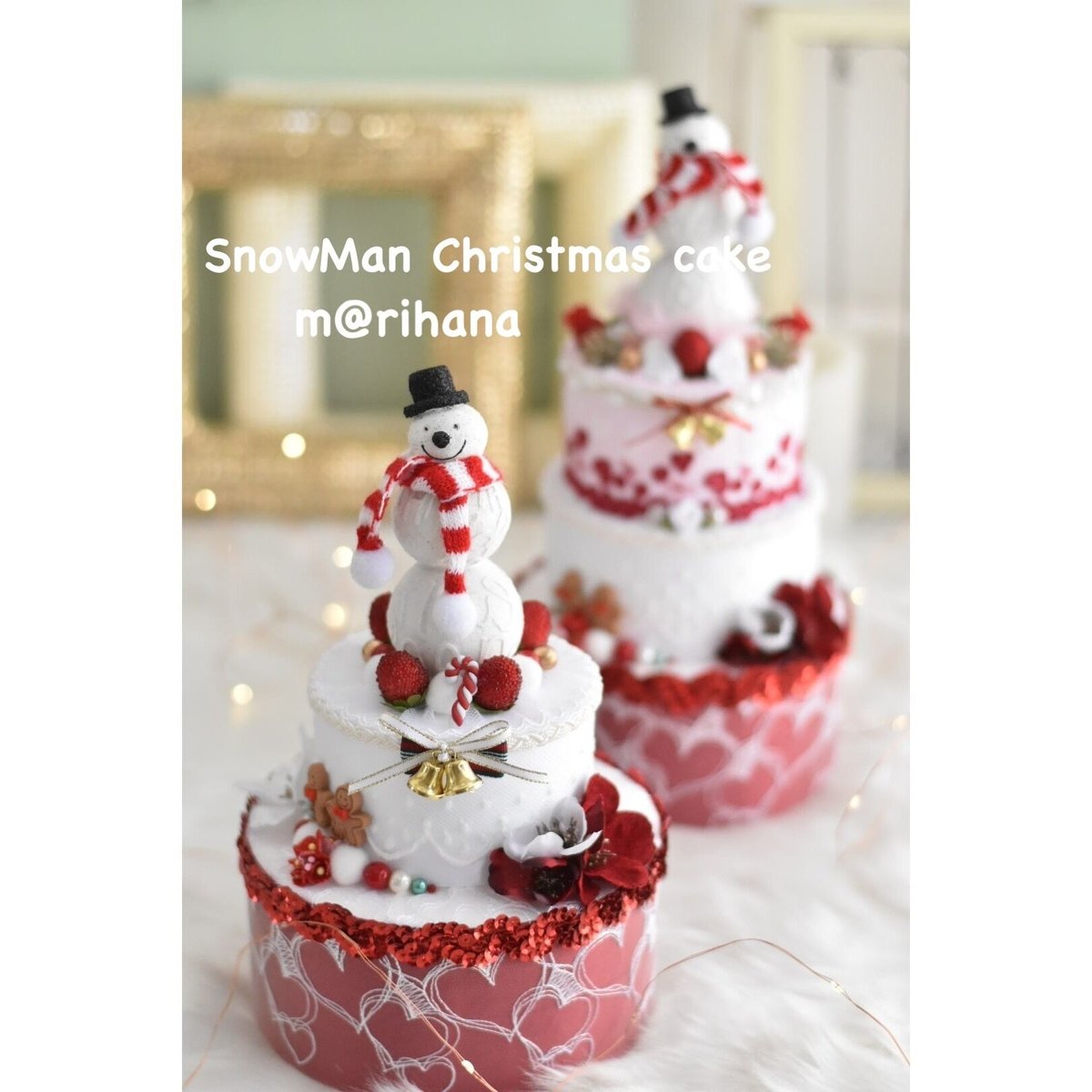 限定】Christmas SnowMan 2段cake⛄️2021 | m@rihana