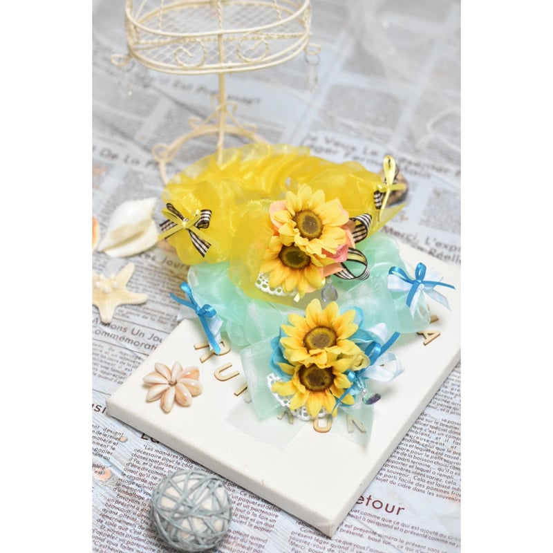 SALE］あじさい色①✨シュシュ✨ハンドメイド