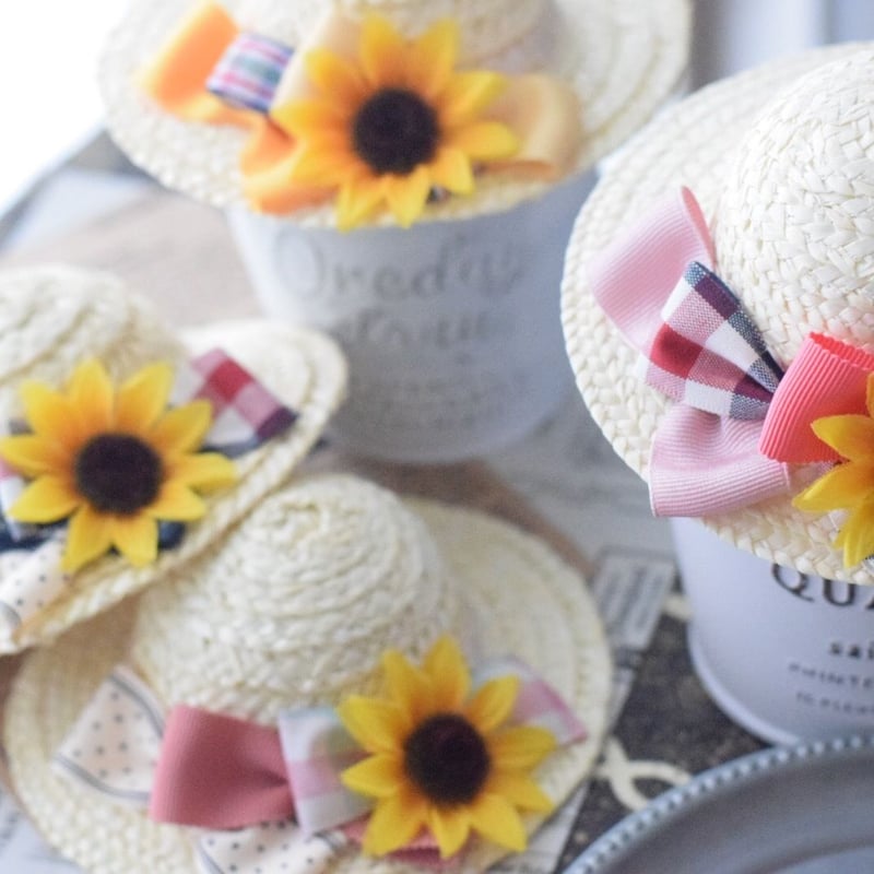 再販】トリプルリボン×ひまわり麦わら帽子 | m@rihana