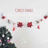 【限定1点】Xmasポインセチアガーランド