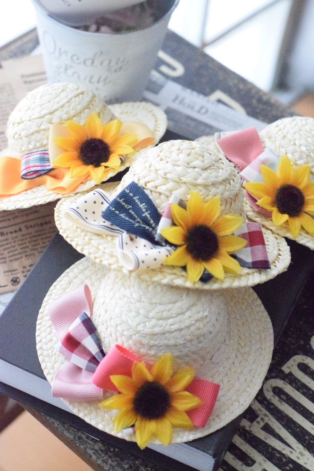 再販】トリプルリボン×ひまわり麦わら帽子 | m@rihana