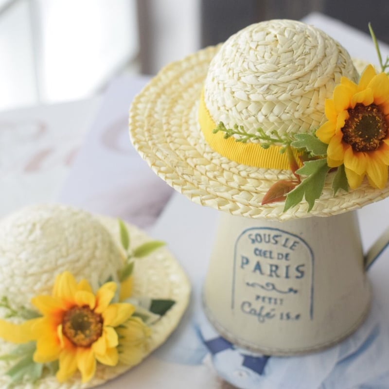 ひまわり麦わら帽子・ワンちゃん用 | m@rihana