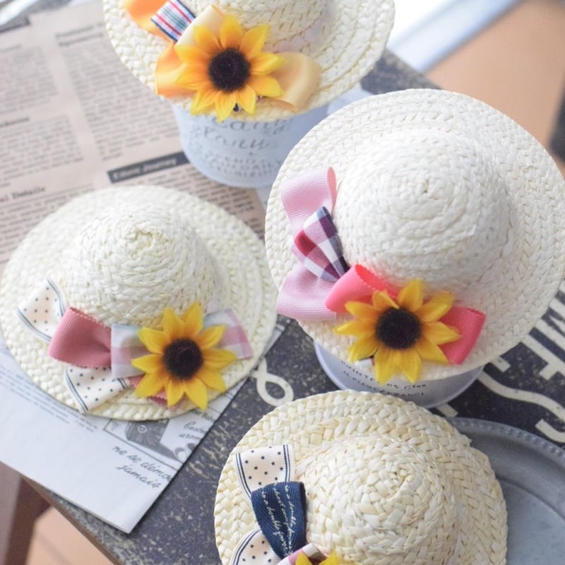 マルチカラー花モチーフドーム型帽子 マルチカラー花モチーフドーム型帽子