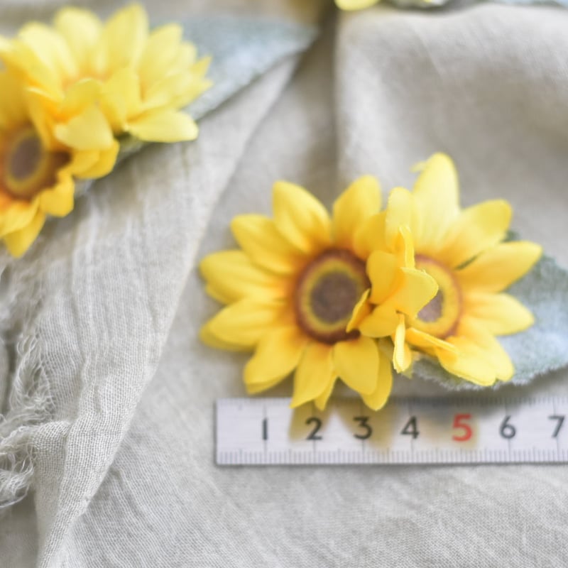 ひまわりバレッタ バー48 ひまわりバレッタ バー48 リアルテイスト・ひまわりバレッタ | m@rihana