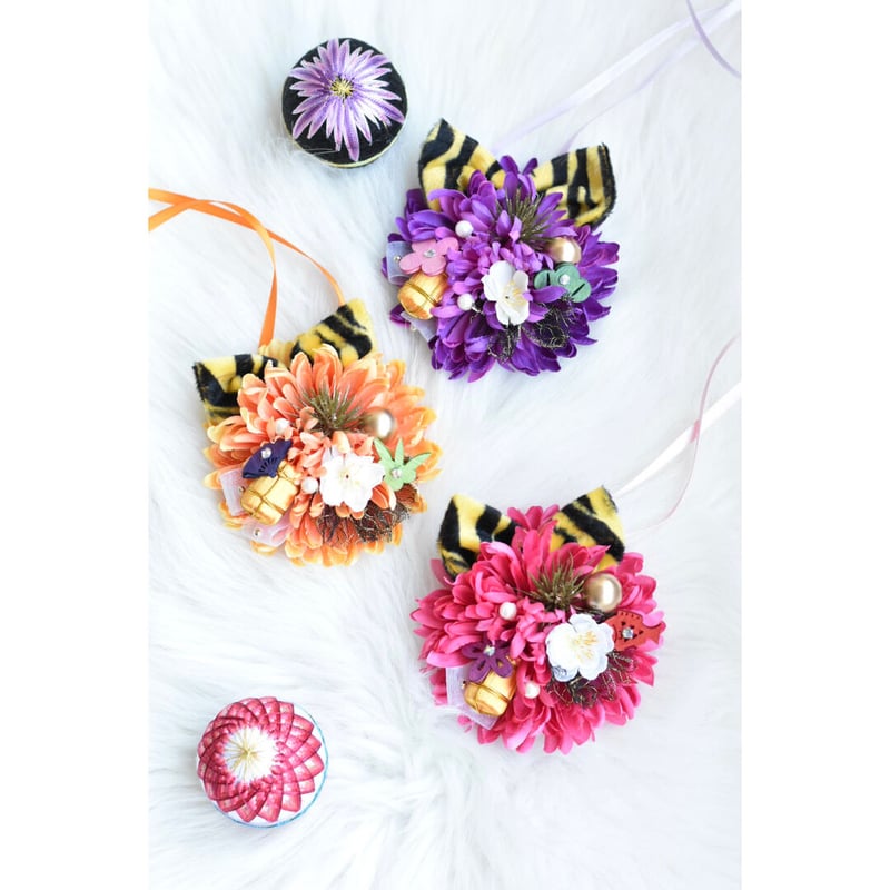 お正月 おっきめリボン ダルマandとら